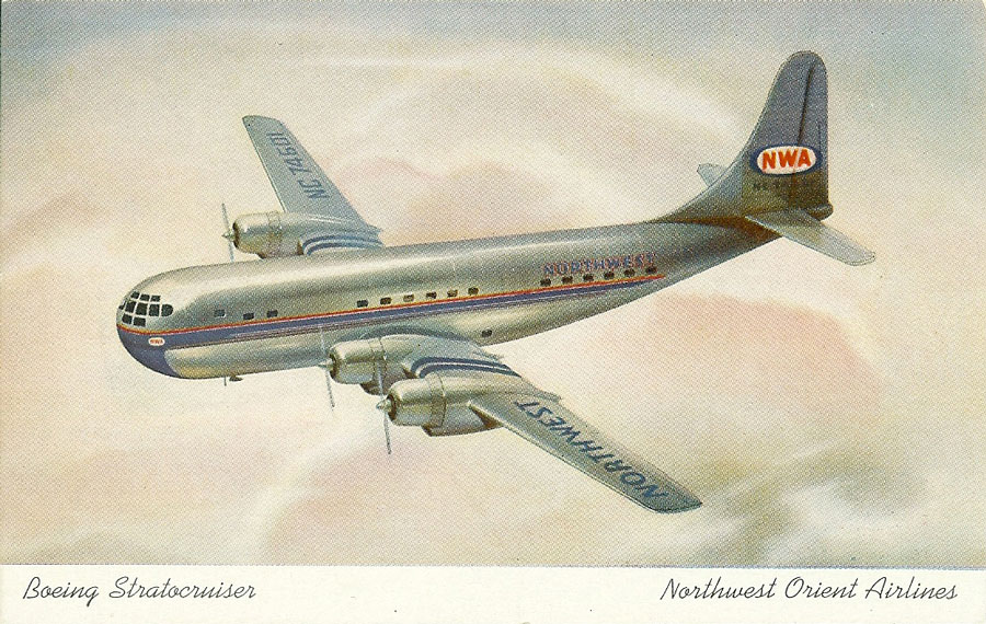 Famgus Aviation Postcards: Northwest Orient Airlines